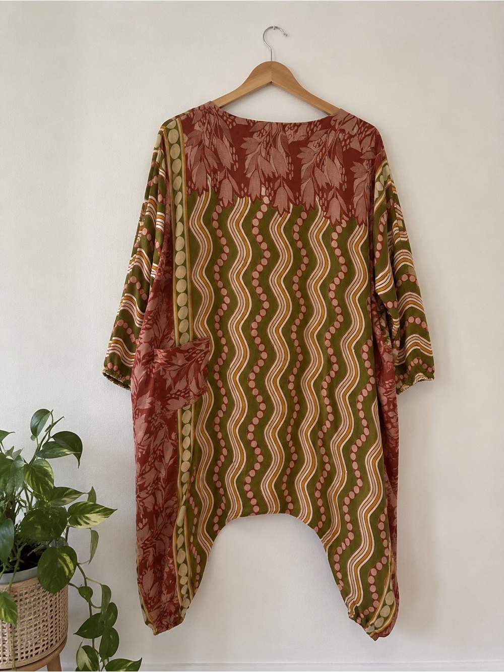 Kantha Bae Reversible Boho Drop Crotch Jumpsuit Patchwork - Picture 4 of 6